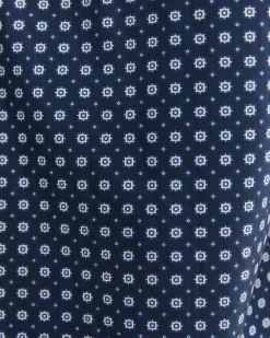 Hot Sportscraft William Long Sleeve Print Shirt in Navy