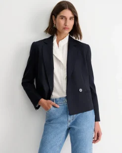 Best Sportscraft Wren Double Breasted Blazer in Navy