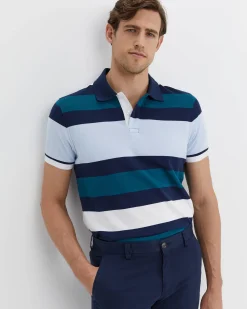 Clearance Sportscraft Yarra Polo in Blue Multi BlueMulti