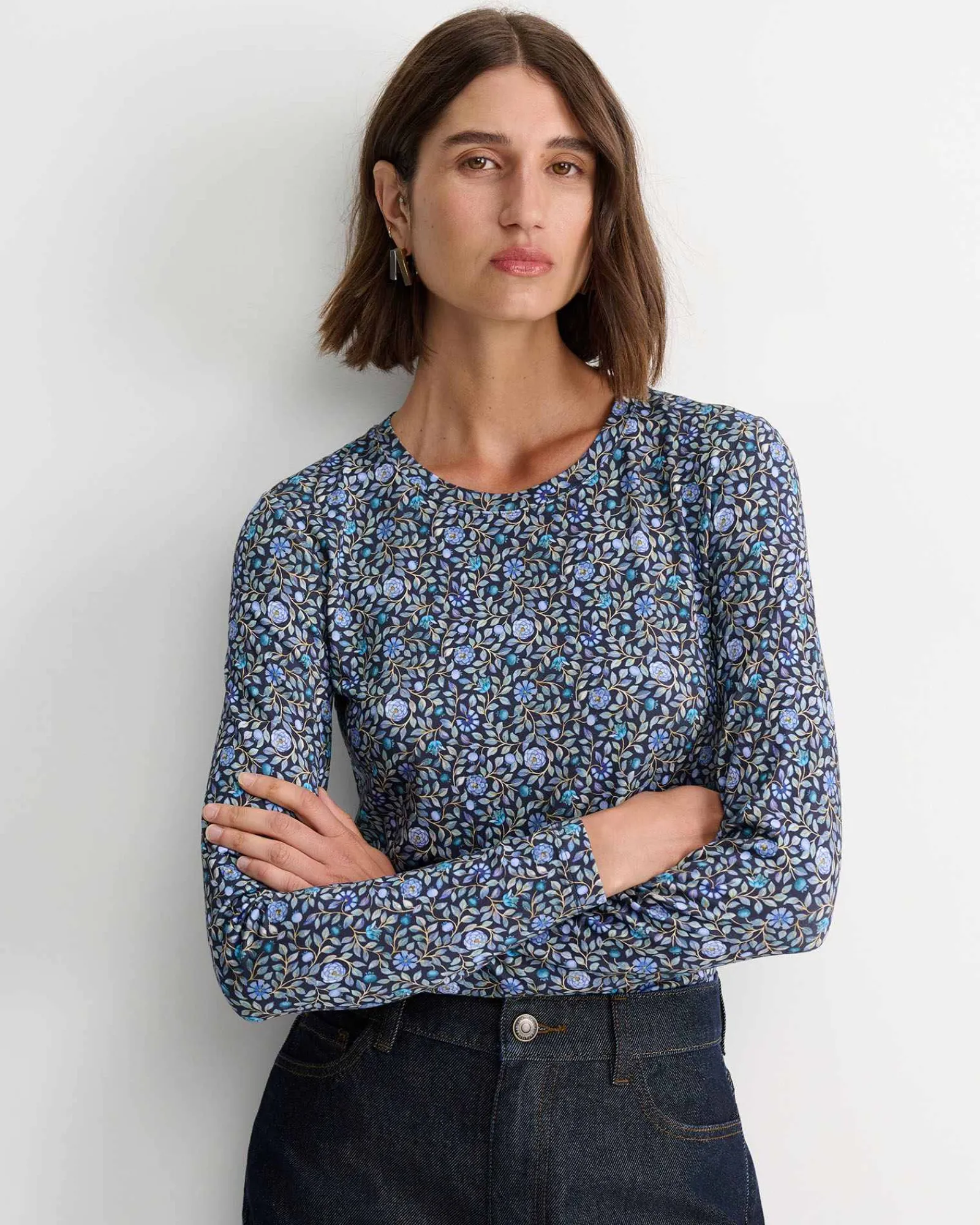 Fashion Sportscraft Zara Liberty Long Sleeve Magic Tee in Navy Multi NavyMulti