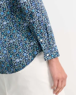 Sale Sportscraft Zara Liberty Long Sleeve Shirt in Navy Multi NavyMulti